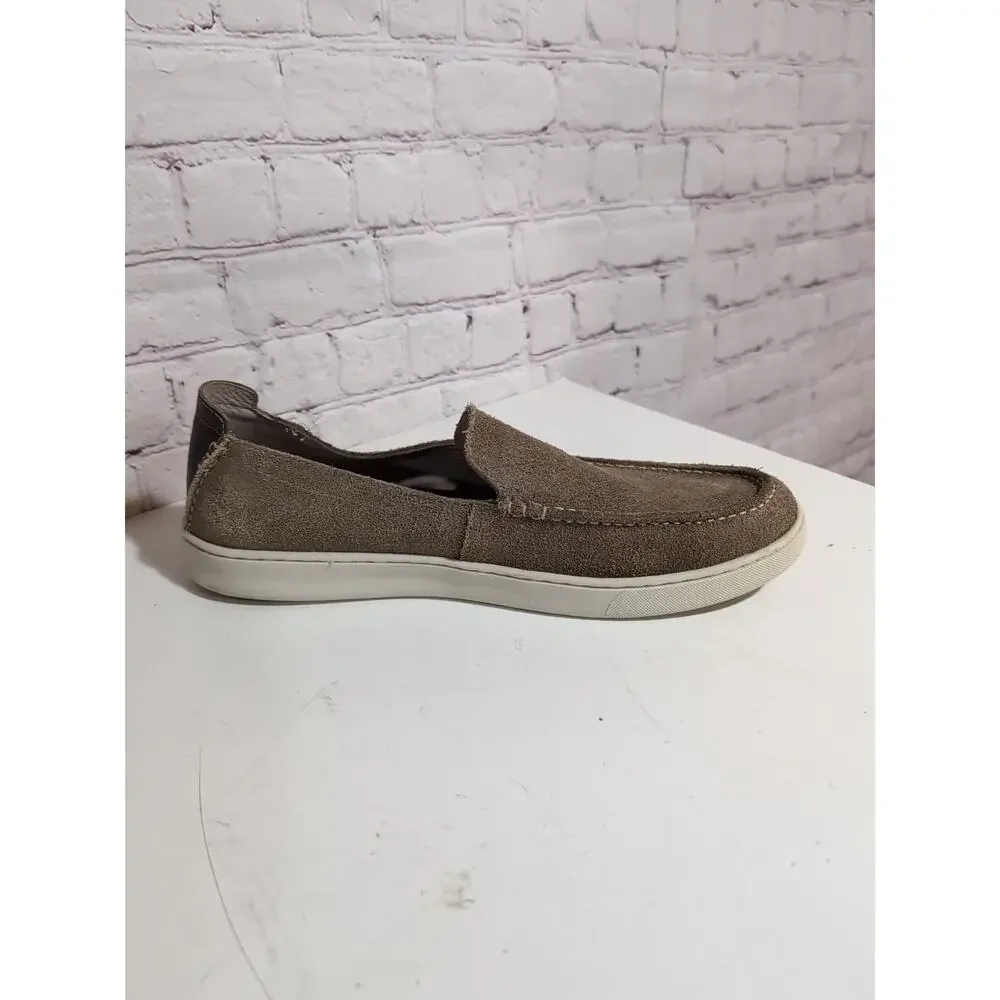 Flag Ltd Men's Loafer Shoes Boat 10M Slip On Moccasins Tan Suede Nappa Leather